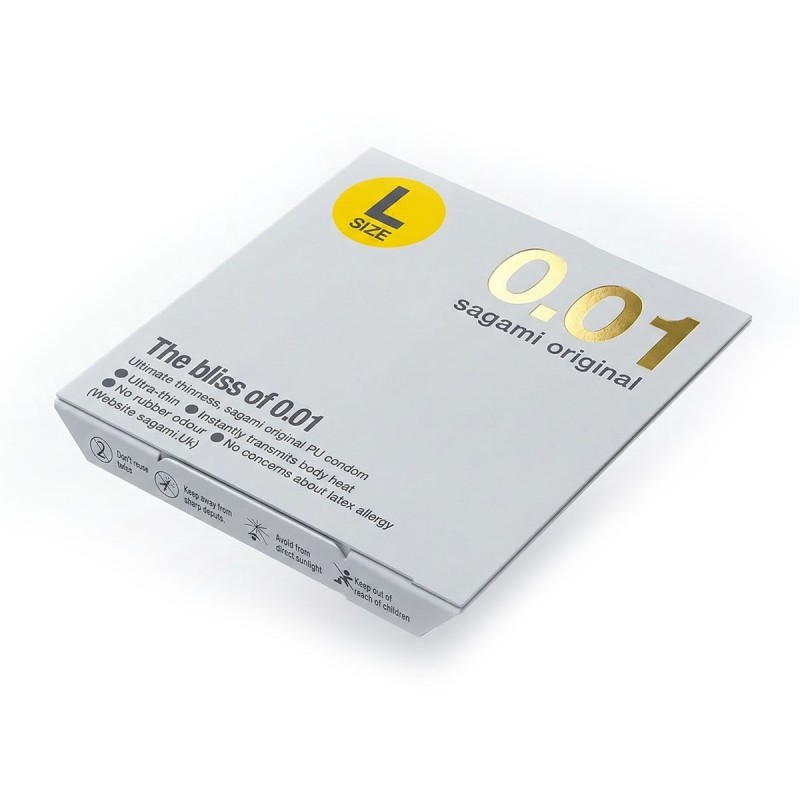 Polyurethane condoms Sagami Original 0.01 L-Size (large size) 1 pcs — photo 3