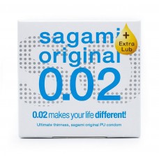 Поліуретанові презервативи Sagami Original 0.02 ExtraLub 1шт