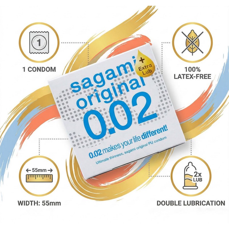 Поліуретанові презервативи Sagami Original 0.02 ExtraLub 1шт — фото 4
