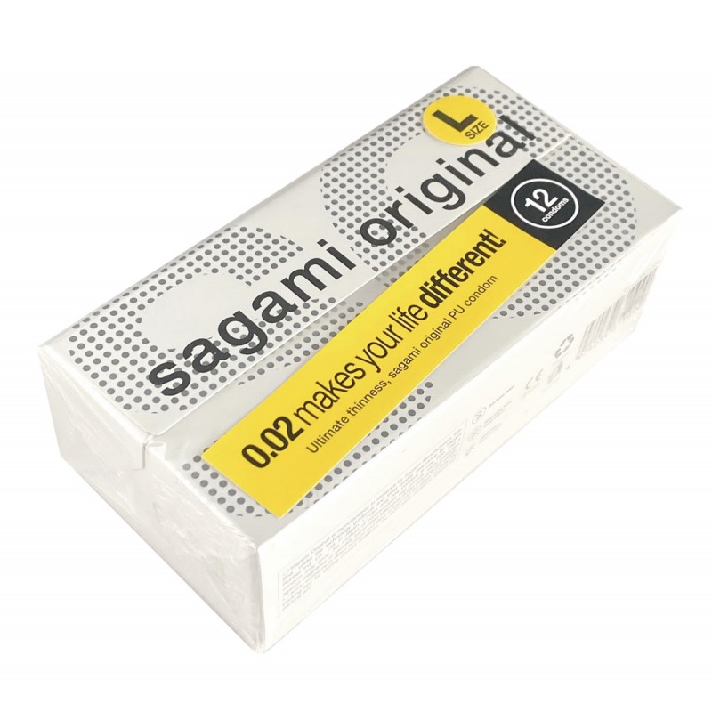 Polyurethane condoms Sagami Original 0.02 L-Size 12 pcs — photo 3