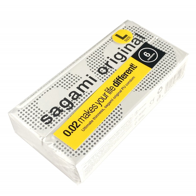 Polyurethane condoms Sagami Original 0.02 L-Size 6 pcs — photo 3