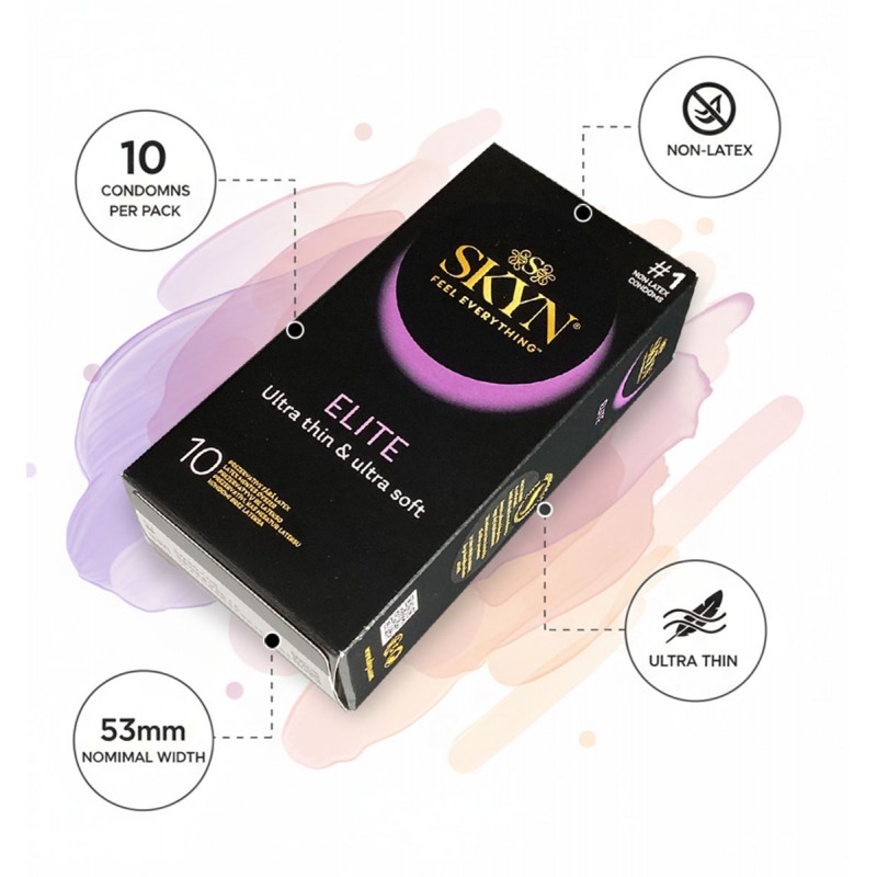 Condoms SKYN Elite super thin non-latex 60 pcs (6 packs of 10 pcs) — photo 4
