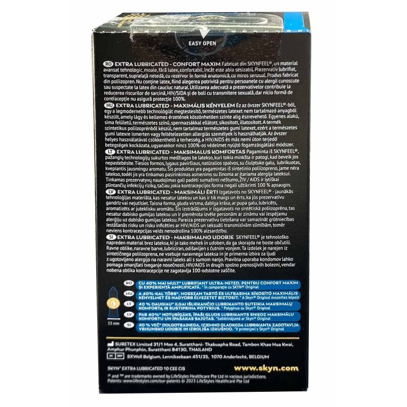 Condoms SKYN Extra Lube extra lubricated non-latex 60 pcs (6 packs of 10 pcs) — photo 2