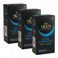Condoms SKYN Extra Lube extra lubricated non-latex 30 pcs (3 packs of 10 pcs)