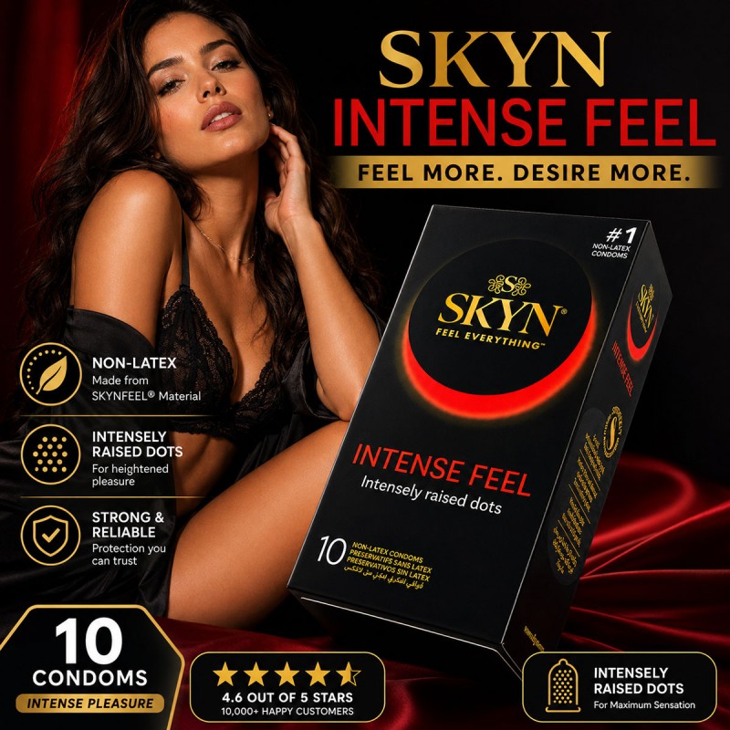Condoms SKYN Intense Feel dotted non-latex 60 pcs (6 packs of 10 pcs) — photo 4