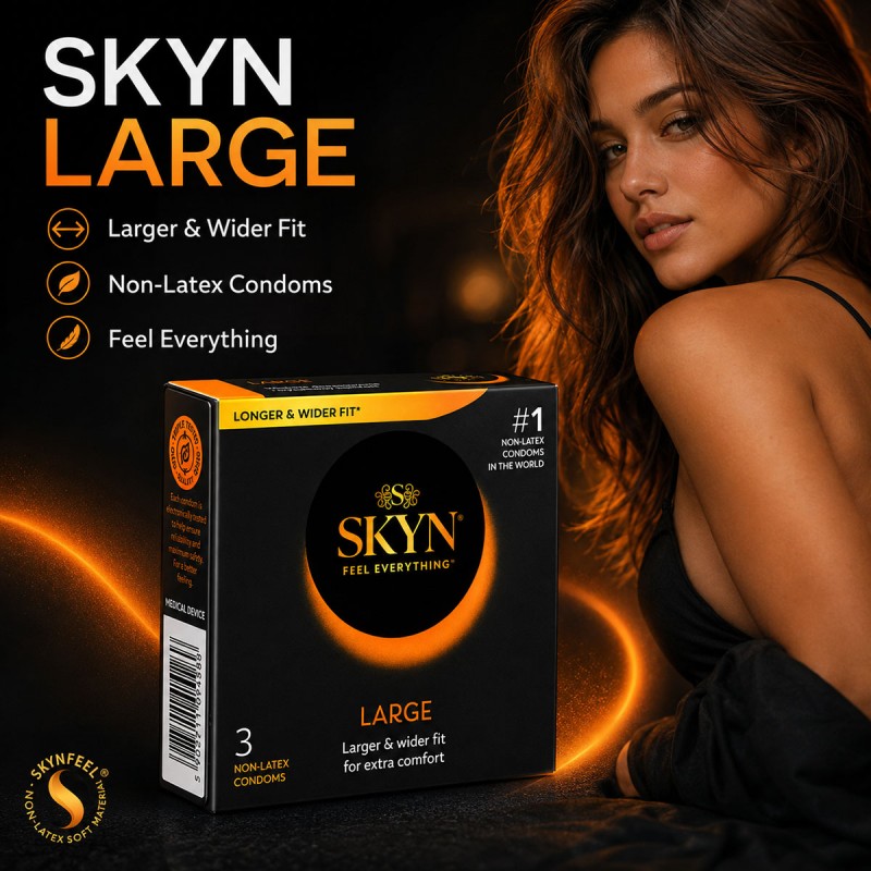 Condoms SKYN Large large non-latex 15 pcs (5 packs of 3 pcs) — photo 4