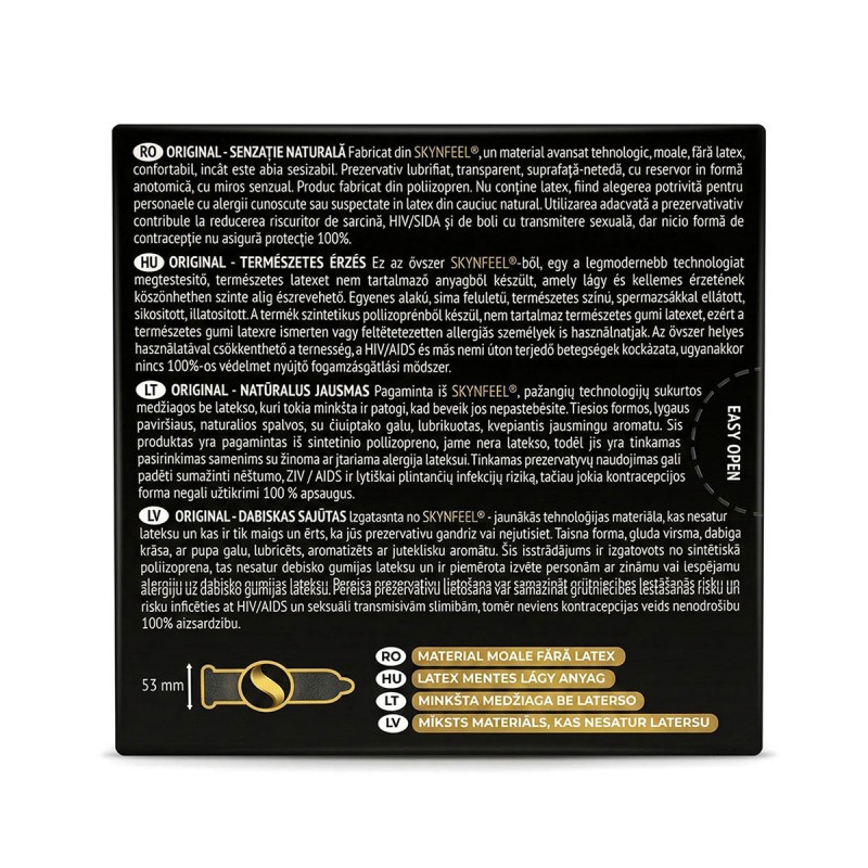Condoms SKYN Original non-latex 15 pcs (5 packs of 3 pcs) — photo 2