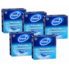 Condoms UNIMIL Natural 15 pcs (5 packs of 3 pcs)
