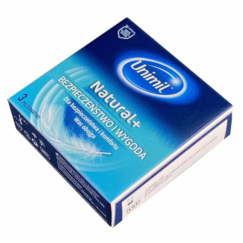 Condoms UNIMIL Natural 3 pcs — photo 3