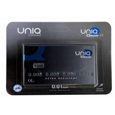 Latex-Free Condoms UNIQ Classic 0.008 3 pcs
