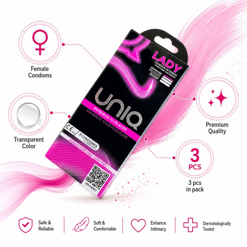 Female condoms UNIQ Lady 3 pcs — photo 3