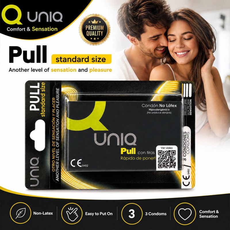 UNIQ PULL Non-Latex Condoms 3 pcs — photo 3